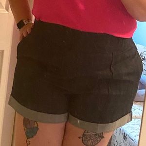 Pinup Couture denim high waist shorts